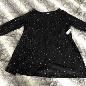 Old Navy Maternity XL Black with Silver Polka Dot